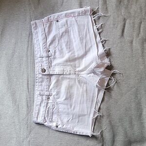 PINK Sz 8 White Jean Shorts